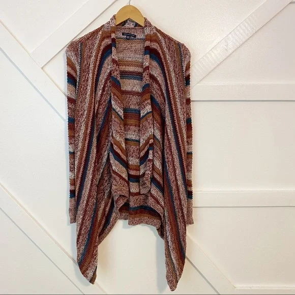 American Eagle Striped Waterfall Cardigan Sz XS