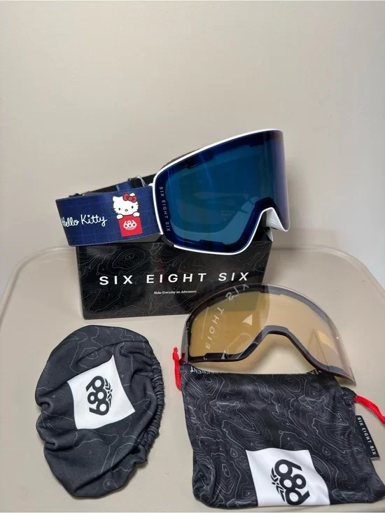 Hello Kitty 686 magnetic ski goggles