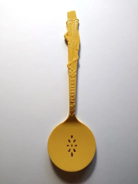 Mr Peanut Vintage Tan Plastic Serving Spoon 1950s Planters Peanuts Kitchenware