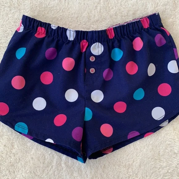 Justice Sleep Shorts Navy Polka Dot Pajamas 7/8