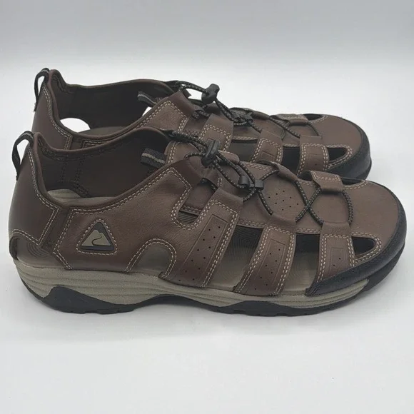 Ozark Trail Mens Closed Toe Sandals 11 Brown Hiking Outdoor Water Shoes New