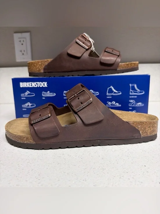 Birkenstock Brown Two-Strap Arizona Men's Sandal
