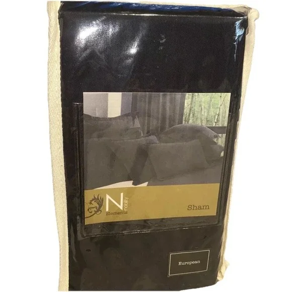 Nobility (1) Black Onyx European Pillow Sham‎ 26 X 26 New