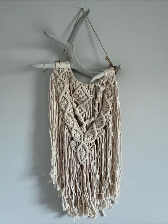 Handmade Cream Macrame Wall Hanging