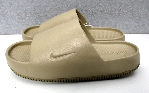 Nike Calm Slide Sandals Womens Sz 11 Mens Sz 10 Khaki Tan/Beige Slides
