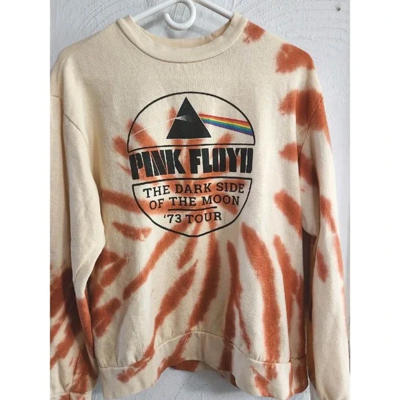 Pink Floyd Womens Long Sleeve Crew Neck Sweater Size M Dark Side of The Moon