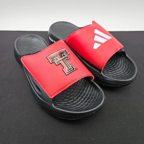 Adidas Texas Tech Red Raiders Lightblaze Slides Mens 11 Red Black IH7122 New