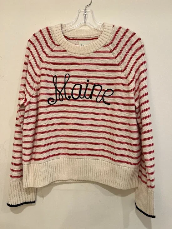 A&F Women’s Stripe Maine  Sweater  Size S