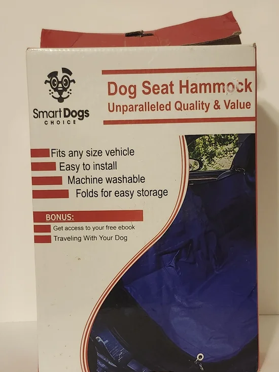Blue Dog Seat Hammock - Durable Car Travel Cover