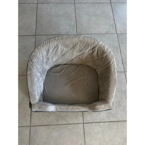 K&H Pet Products Bucket Booster Pet Seat Gray Quilted Fleece Small Pet Car Seat