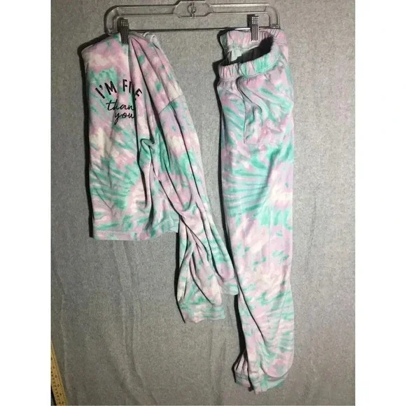 Girls Justice Tie Dye Set Pink Blue Casual Sleep Outfit Sift
