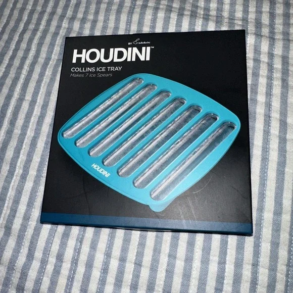 Houdini Blue‎ Silicone Collins Ice Tray, 7 Ice Spears