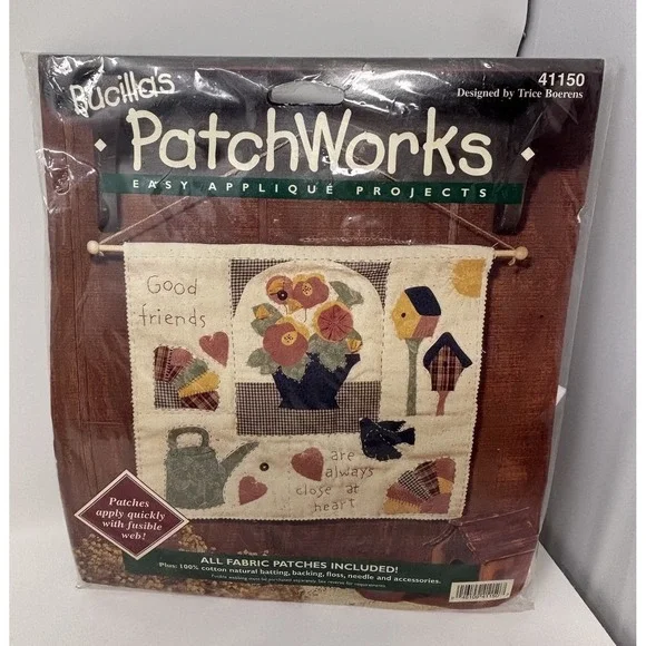Vintage Bucilla PatchWorks 41150 Friendship Sampler Applique Quilt Craft Kit