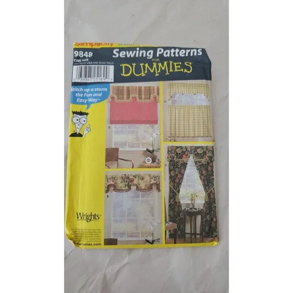 Simplicity 9848 Window Treatments Valance‎ Sewing Pattern One Size Uncut