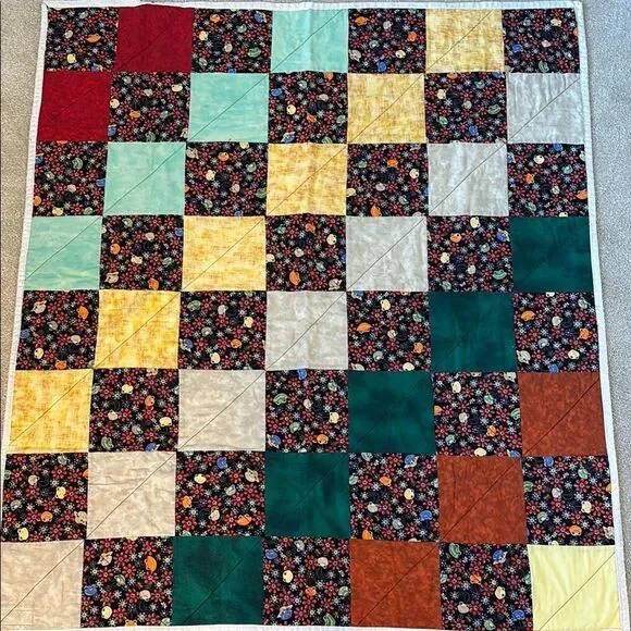 Project Linus Handmade Child’s Quilt Tiny Frogs Print 48”x42”