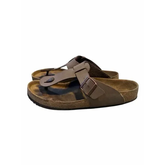 BIRKENSTOCK Medina Men’s Brown Oiled Leather Sandals Size 13