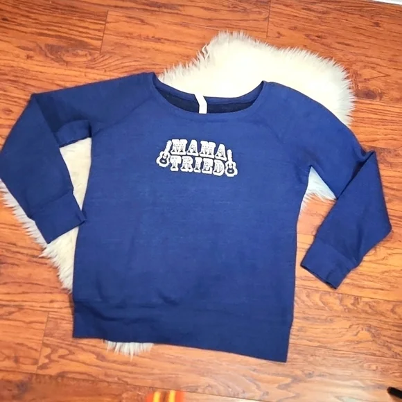 Round Top Texas Mama Tried Scoopneck Fitted Sweatshirt