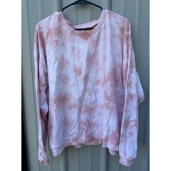 Time & Tru Tie Dye Sweatshirt Womens Boxy Fit Sweatshirt Size XXL