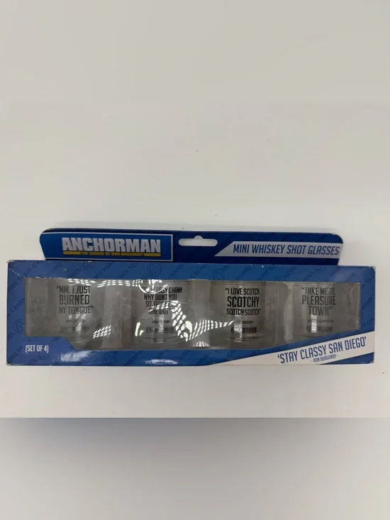 Anchorman Brick Tamland Quote Glass - Clear