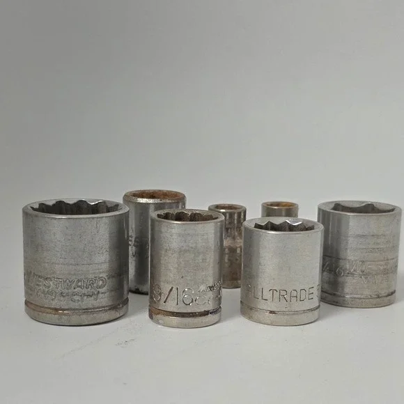Used Various Shallow Sockets Assorted Sizes *See Pics For‎ List #988