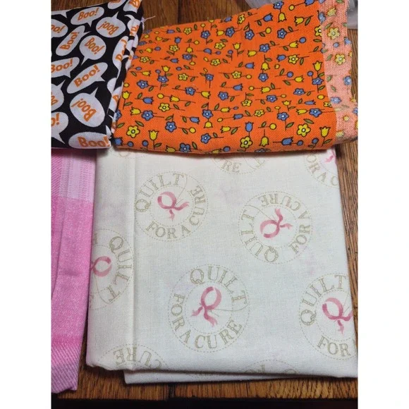 6 Pieces Of Fabric For Quilting And Crafts Various Sizes And Colors