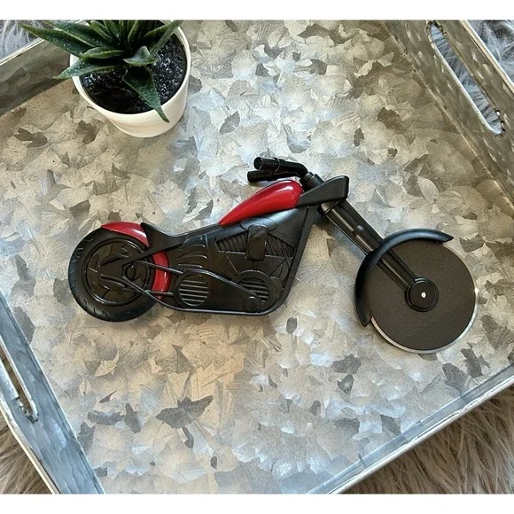Motorcycle Pizza‎ Cutter, Stainless Steel Pizza Cutter Two Wheels, Novelty