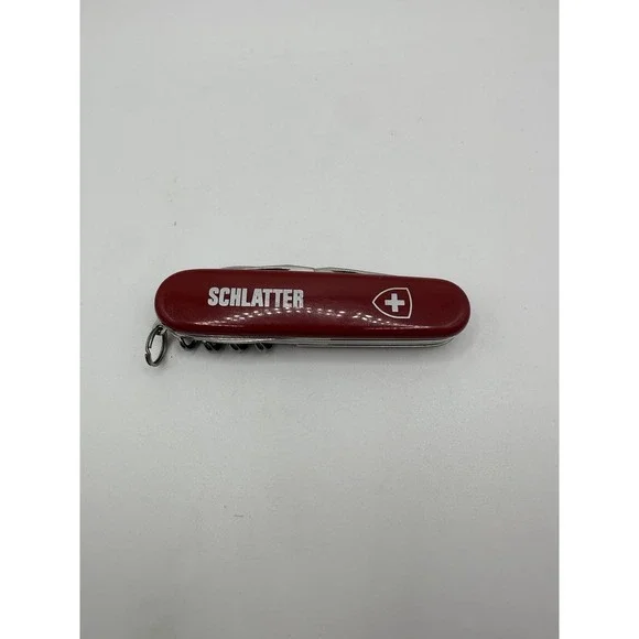 VTG Swiss‎ Army Style Multi Tool Knife Red Schlatter Stainless Corkscrew Opener