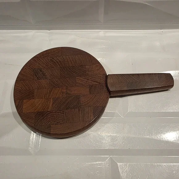 Vintage MCM Dansk Teak Cheese Cutting Board Hidden Knife Denmark 6.5