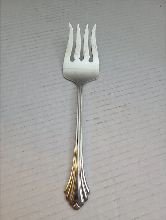 Oneida Bancroft Fortune Vintage Stainless Steel Meat Serving Fork