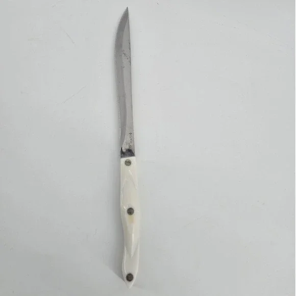 Cutco Model 1721 Trimer Knife in Pearl White Serrated Blade Made in USA