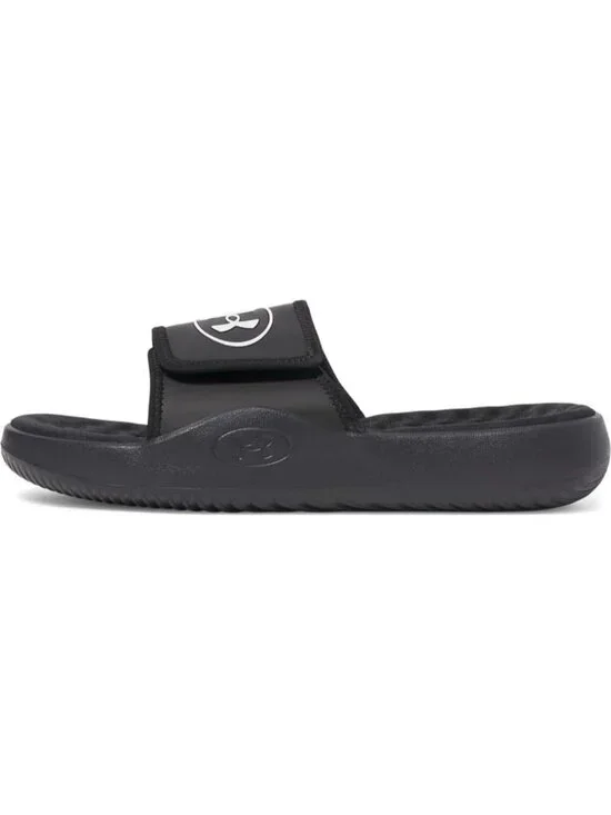 Men's All Black Ignite Pro Slide Comfort Soft Rubber Slip On Flat Sandal Shoes
