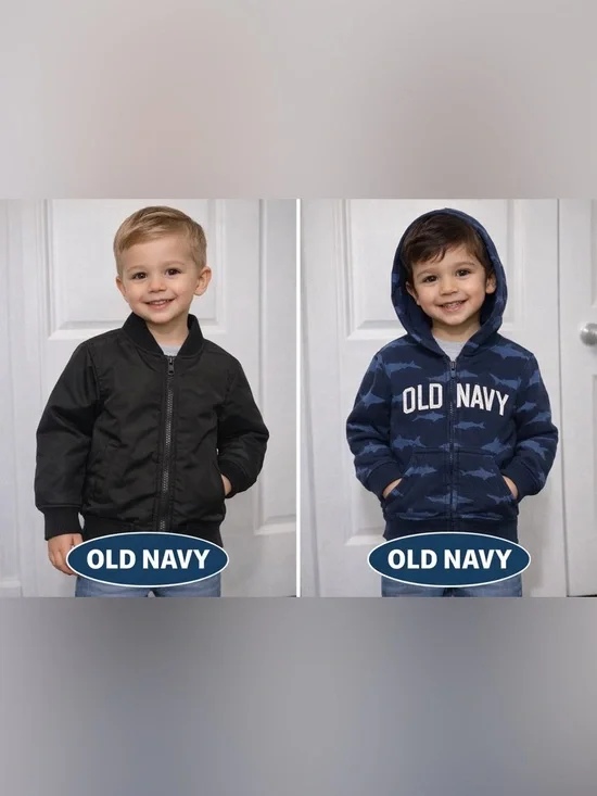 Old Navy Navy‎ Shark-Pattern Pullover Hoodie for Kids