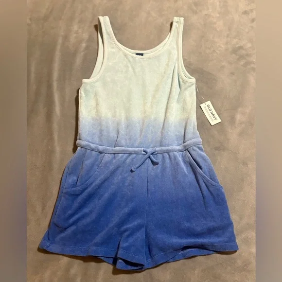 Old Navy Sleeveless Terry Cinched-Waist Romper for Girls