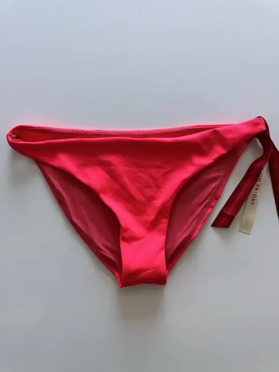 Left On Friday Wear To Bottom Swimsuit Bottom Size Large Pink Red NwT