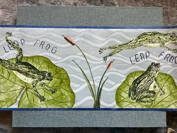 Vtg Sunworthy Coordinated Wallpaper Borders Frogs 🐸 TWO Rolls NEW 30 Feet Kids
