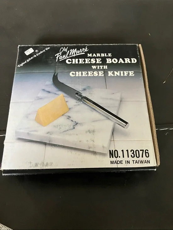 Marble Cheese Board with Cheese Knife - White Marble