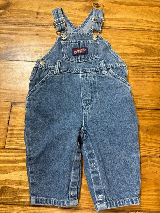 Vintage Old Navy Size 3-6 Months Denim Overalls
