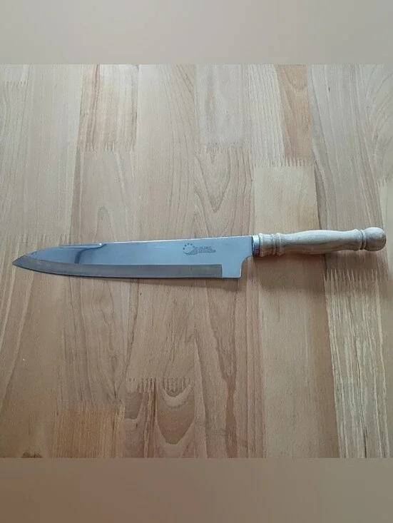 Colonial Bennington Chefs Knife Lifetime Cutlery Stainless Steel Wood Handle