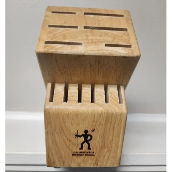 J.A.‎ Henckels International 12 slot Knife Block Solid Wood Blonde