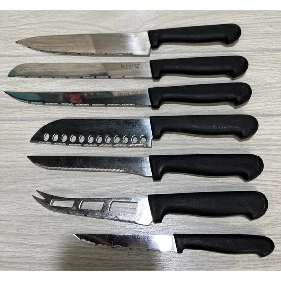 Philippe Richard Stainless Steel Kitchen Knives (Set of 7) Plastic Handle‎