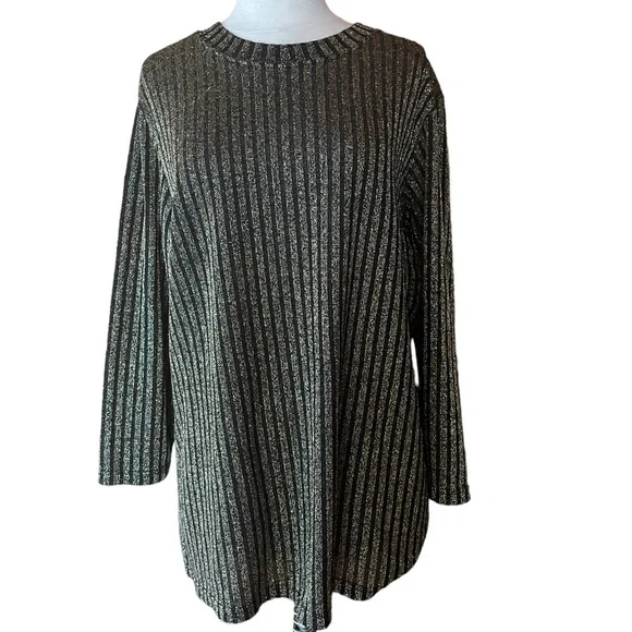 1980s‎ Young Stuff II Gold Metallic Threaded Sweater