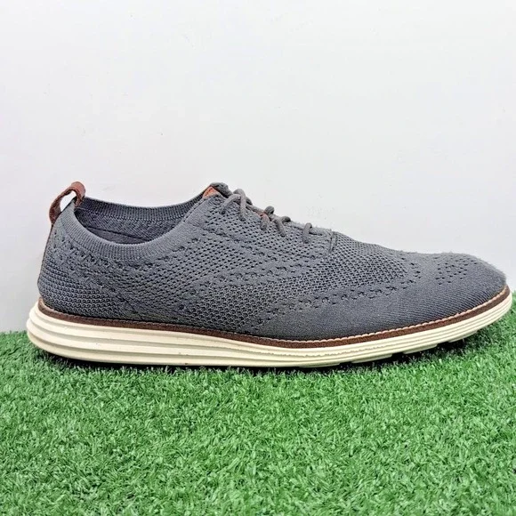 Cole Haan ØriginalGrand Stitchlite Shoes Mens 10 Grey Oxford Sneakers‎ C27961