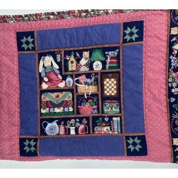 Country Cottage Core Lap Quilt Throw Or Wall Hanging 34