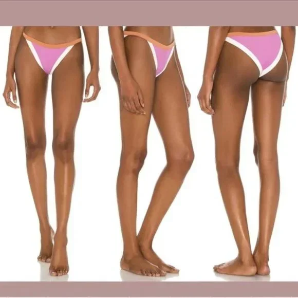 l*space Classic Swim Bottom Rosebud‎ Cream Putty XL Ribbed Vacay NWT $79