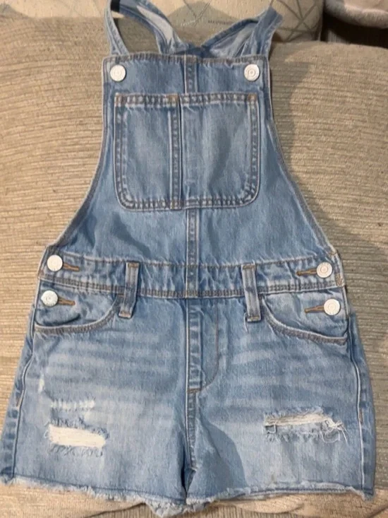 Old Navy Light Blue Denim Short Overalls