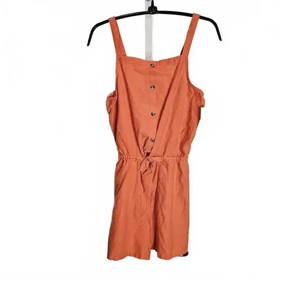 Old Navy Girl's Coral Button-Up Romper