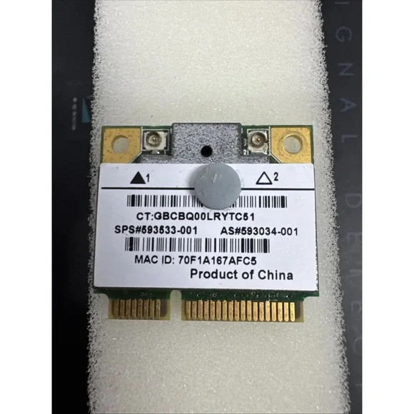 HP OEM 593533-001 RTL8191SE 802.11b/g/n WLAN PCIe Half WN6605LH