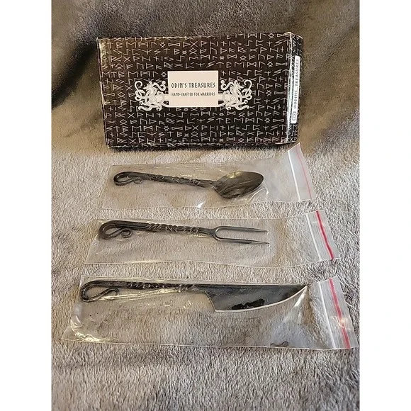 Forged Norse Cutlery Set Fork/Knife/Spoon NEW