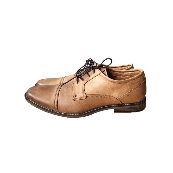 J75‎ By Jump Mens Paulson Lace Dress Shoes Tan Leather Size 12 US.