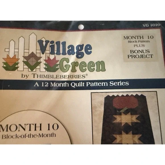 Quilt Pattern Leaflet Village Green Thimbleberries Lynette Jensen Month 9 & 10